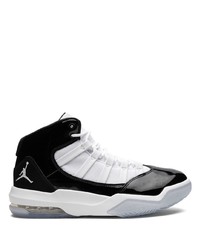 Baskets montantes en cuir noires Jordan