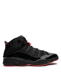 Baskets montantes en cuir noires Jordan