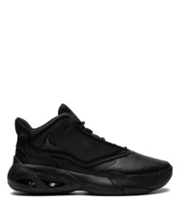 Baskets montantes en cuir noires Jordan