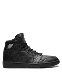 Baskets montantes en cuir noires Jordan