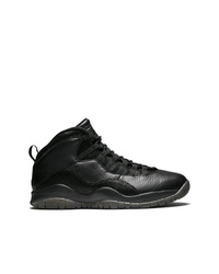 Baskets montantes en cuir noires Jordan