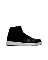 Baskets montantes en cuir noires Jordan