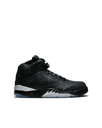 Baskets montantes en cuir noires Jordan