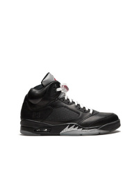 Baskets montantes en cuir noires Jordan