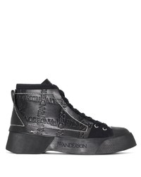 Baskets montantes en cuir noires JW Anderson