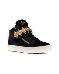 Baskets montantes en cuir noires Giuseppe Zanotti Design