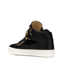 Baskets montantes en cuir noires Giuseppe Zanotti Design