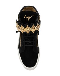 Baskets montantes en cuir noires Giuseppe Zanotti Design