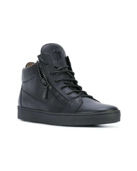 Baskets montantes en cuir noires Giuseppe Zanotti Design