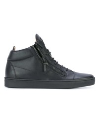 Baskets montantes en cuir noires Giuseppe Zanotti Design