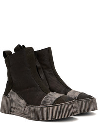 Baskets montantes en cuir noires Boris Bidjan Saberi