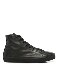 Baskets montantes en cuir noires Koio