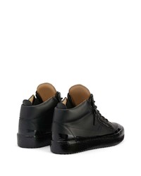 Baskets montantes en cuir noires Giuseppe Zanotti