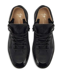 Baskets montantes en cuir noires Giuseppe Zanotti