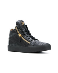 Baskets montantes en cuir noires Giuseppe Zanotti Design