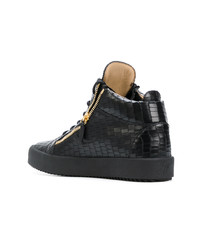 Baskets montantes en cuir noires Giuseppe Zanotti Design