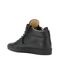 Baskets montantes en cuir noires Giuseppe Zanotti Design