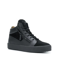 Baskets montantes en cuir noires Giuseppe Zanotti Design