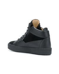 Baskets montantes en cuir noires Giuseppe Zanotti Design