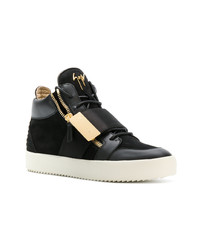 Baskets montantes en cuir noires Giuseppe Zanotti Design