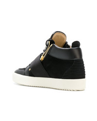 Baskets montantes en cuir noires Giuseppe Zanotti Design