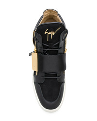 Baskets montantes en cuir noires Giuseppe Zanotti Design