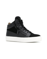 Baskets montantes en cuir noires Giuseppe Zanotti Design