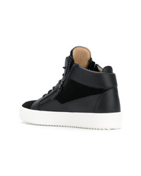 Baskets montantes en cuir noires Giuseppe Zanotti Design