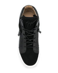 Baskets montantes en cuir noires Giuseppe Zanotti Design