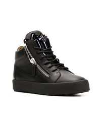 Baskets montantes en cuir noires Giuseppe Zanotti Design