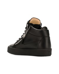 Baskets montantes en cuir noires Giuseppe Zanotti Design