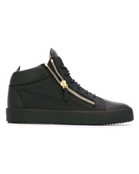 Baskets montantes en cuir noires Giuseppe Zanotti Design