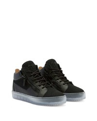 Baskets montantes en cuir noires Giuseppe Zanotti