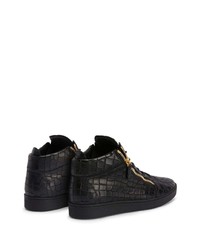 Baskets montantes en cuir noires Giuseppe Zanotti