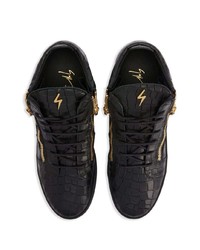 Baskets montantes en cuir noires Giuseppe Zanotti