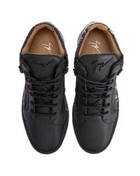 Baskets montantes en cuir noires Giuseppe Zanotti