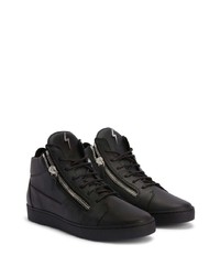 Baskets montantes en cuir noires Giuseppe Zanotti