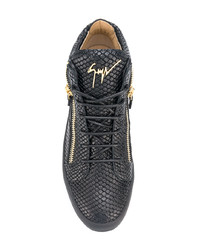 Baskets montantes en cuir noires Giuseppe Zanotti Design