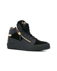 Baskets montantes en cuir noires Giuseppe Zanotti Design