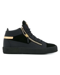 Baskets montantes en cuir noires Giuseppe Zanotti Design