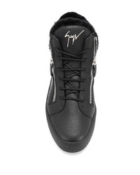 Baskets montantes en cuir noires Giuseppe Zanotti