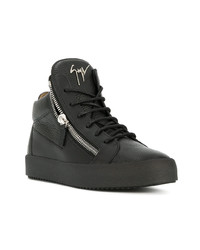 Baskets montantes en cuir noires Giuseppe Zanotti Design