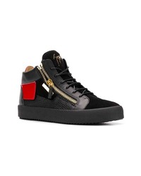 Baskets montantes en cuir noires Giuseppe Zanotti Design