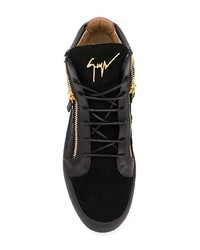 Baskets montantes en cuir noires Giuseppe Zanotti Design