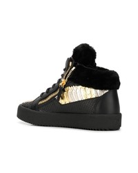 Baskets montantes en cuir noires Giuseppe Zanotti Design