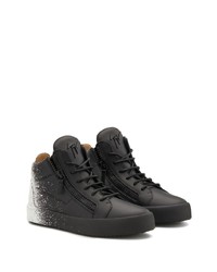 Baskets montantes en cuir noires Giuseppe Zanotti