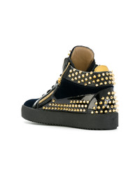 Baskets montantes en cuir noires Giuseppe Zanotti Design