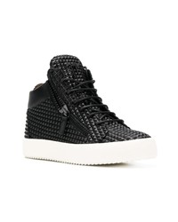 Baskets montantes en cuir noires Giuseppe Zanotti Design