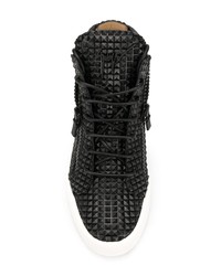 Baskets montantes en cuir noires Giuseppe Zanotti Design