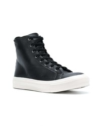 Baskets montantes en cuir noires Alexander McQueen